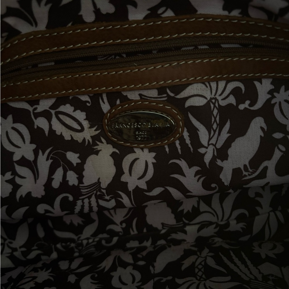 Francesco Biasia Brown and White Men's Bag